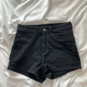 High rise black shorts